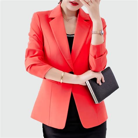 Buy Ladies Red Jackets And Blazers New Arrival Autumn
