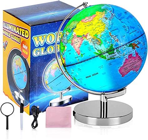 Illuminated World Globedia 8 Inch For Kids With Stand 6in1 Rewritable
