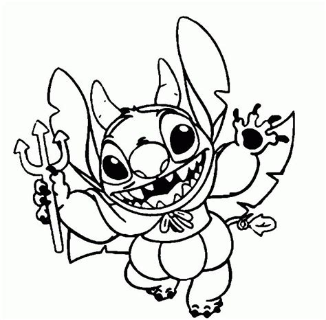 Lilo And Stitch Halloween Coloring Pages Kidsworksheetfun