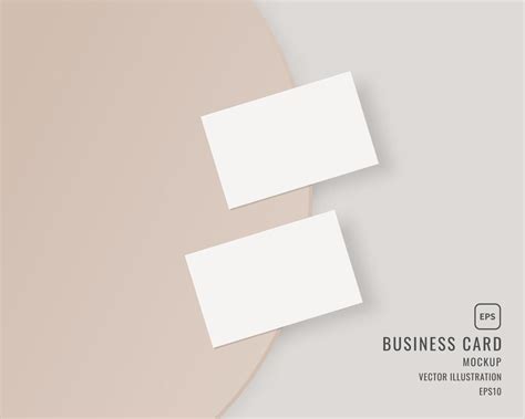 Blank Business Card Mockup Mockup Of Two Horizontal Business Cards