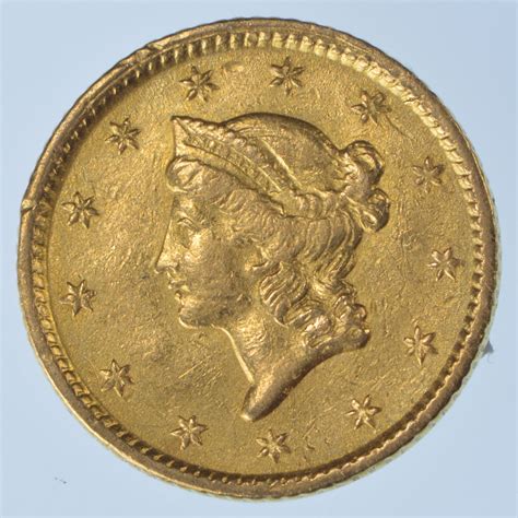 1853 United States 1 Dollar Liberty Head Gold Coin Agw 04837 Oz