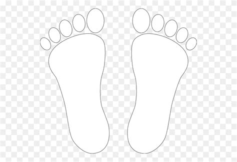 Foot Clip Art Black And White For Coloring Pages