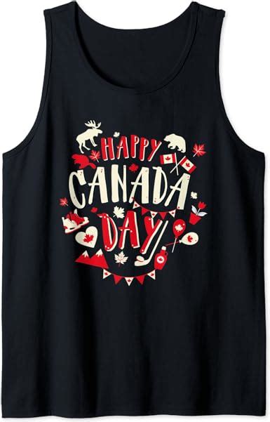 Happy Canada Day Tshirt Canada Day T Shirt V Neck Tank Top Tank Top Clothing