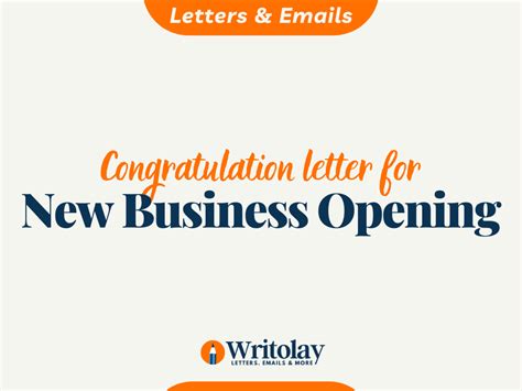 Congratulation Letter For New Business Opening 8 Formats