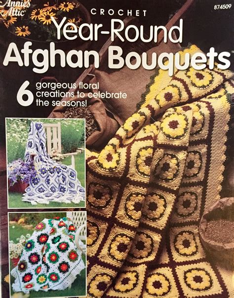 Annies Attic Year Round Afghan Bouquets Crochet Pattern For 6 Floral