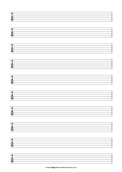 Free Printable Blank Guitar Tab Sheets Recyclehon