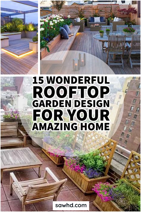 15 Wonderful Rooftop Garden Design For Your Amazing Home In 2020 Roof