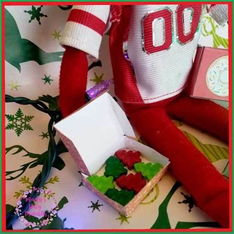 elf on the shelf printable donut boxes for your elf on the shelf ideas via mandy s party