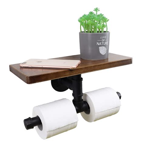 Buy Crehomfy Toilet Paper Double Roll Holder Wall Mount With Rustic