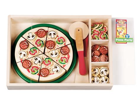 Melissa And Doug Special Occasion Play Food Pizza Party Set 54 Pieces