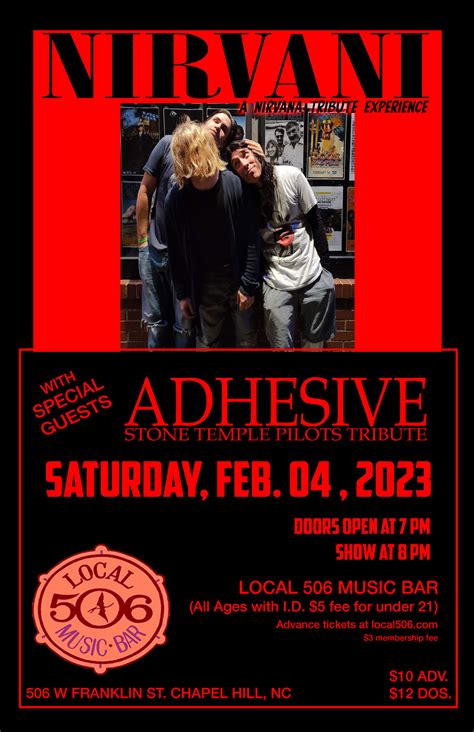 Nirvani: A Nirvana Tribute Experience w/ Adhesive (Stone Temple Pilots