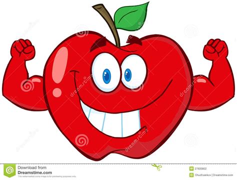 Apple Cartoon Mascot Character Muscle Arms 27600802 1300×989