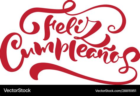 Feliz Cumpleanos Translated Happy Birthday In Vector Image