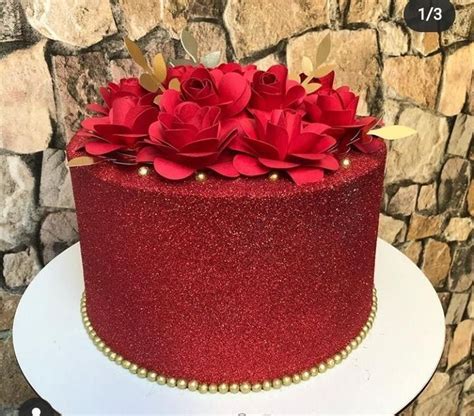 Pin De Emma Ushija Em Cakes Womens Bolos De Aniversário Vermelhos
