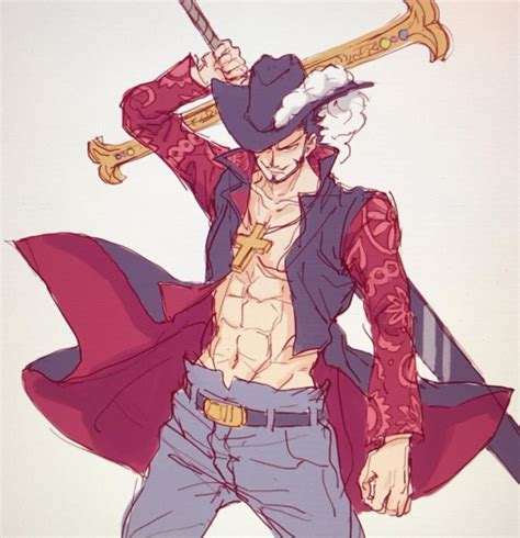 Dracule Mihawk One Piece Drawn By Aokamei Danbooru