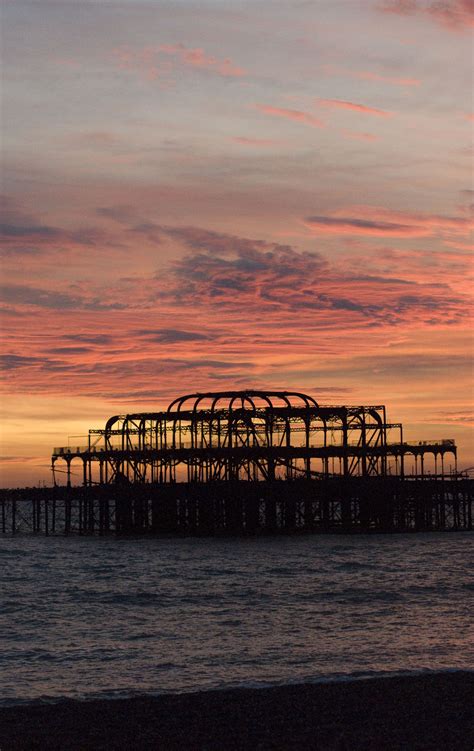 West Pier Sunset Brighton Brighton Photography Sunset Pictures Uk