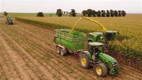 Siláže Kukuřice 2022 John Deere 9600i John Deere 7930 Pronar T700