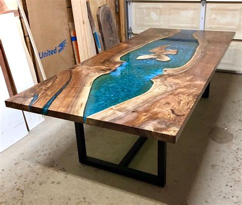 Custom Epoxy Resin River Dining Table Etsy River Dining Table