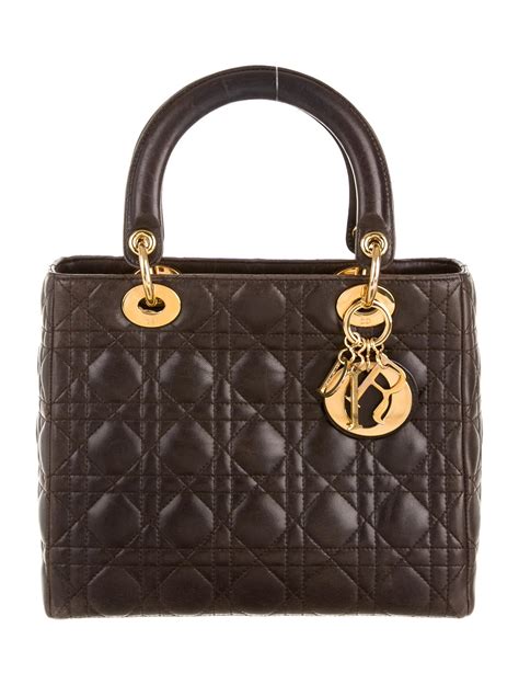 Most casual shoppers will recognize the distinctive. Christian Dior Medium Lady Dior Bag - Handbags - CHR33269 ...
