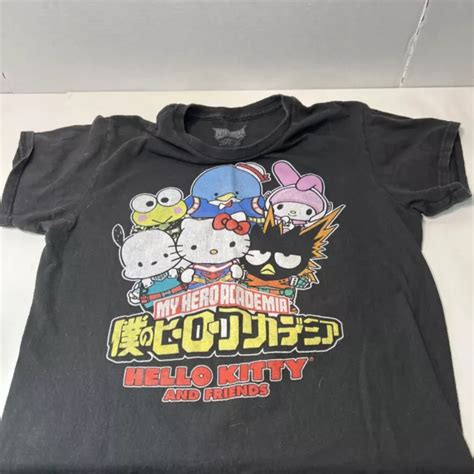 My Hero Academia Anime Hello Kitty And Friends Sanrio Black T Shirt