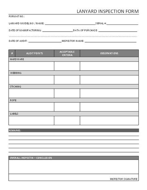 By adminposted on august 15, 2019. Safety harness inspection register template