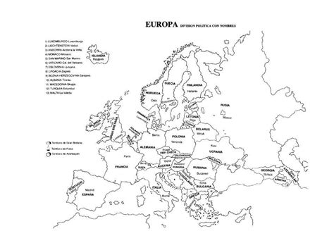 Mapa De Europa Con Divisi N Pol Tica Descarga E Imprime