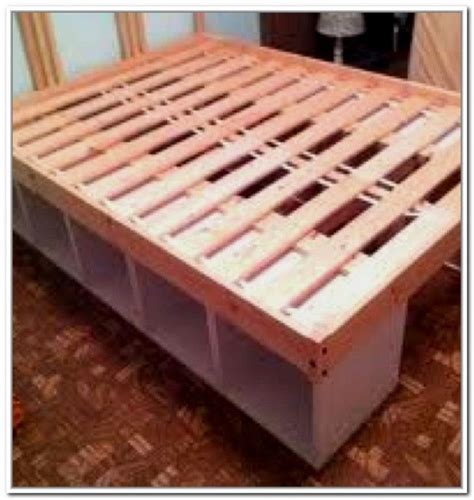 A refined take on barn board beauty, its complex, replicated wood grain showcases hints of burnt includes bookcase headboard, footboard, underbed storage unit, platform rails and wood roll slats. bookcase under bed - Google Search | Diy bed frame, Diy ...