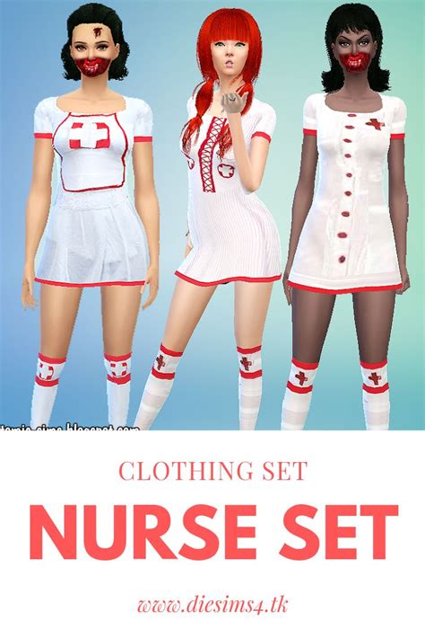 Nurse Set Conversion Outfit Sets Sims 4 Sims 4 Custom Content