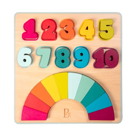Counting Rainbows Wooden Number Puzzle B Toys
