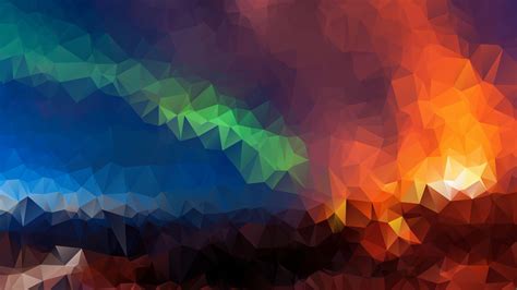 Wallpaper Triangles Geometric Mosaic Multicolored Hd Widescreen