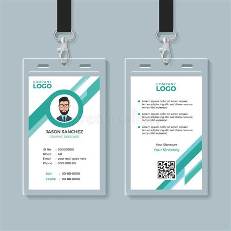 Company Identity Card Design Template Stock Vector Illustration Of