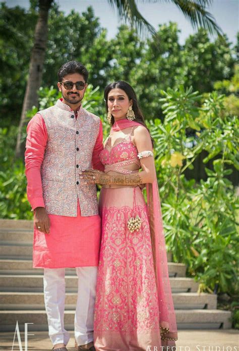 Pakaian Dres Couple Pink Matching For Sangeet In Another Color