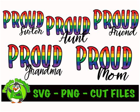 Proud Pride SVG Bundle Pride LGBTQ PNG Rainbow Pride | Etsy in 2020 | Rainbow pride, Svg, Pride