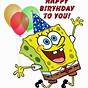 Spongebob Happy Birthday Card