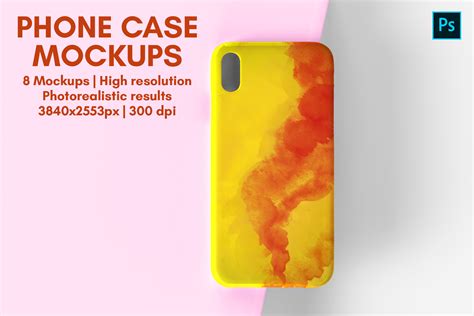 Phone Case Mockup 8 Views Illustration Par Illusiongraphicdesign