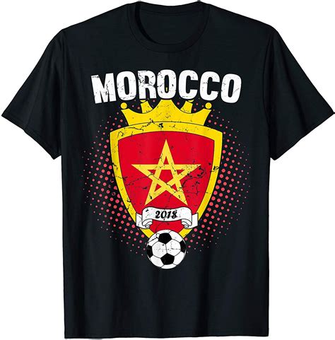 Morocco Soccer T Shirt 2018 Moroccan Flag National Team Cup In 2020