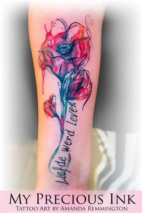 Watercolor Poppy Tattoo By Mentjuh On Deviantart