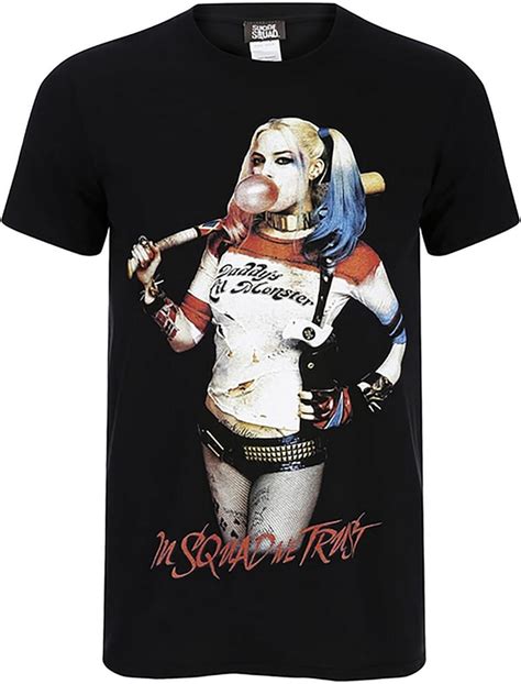 Suicide Squad Camiseta Modelo Harley Quinn Con Chicle Para Hombre