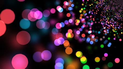 Download 1366x768 Wallpaper Party Lights Circles Colorful Bokeh