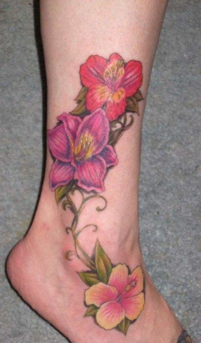 Hawaiian Flower Foot Tattoo Designs Best Tattoo Ideas