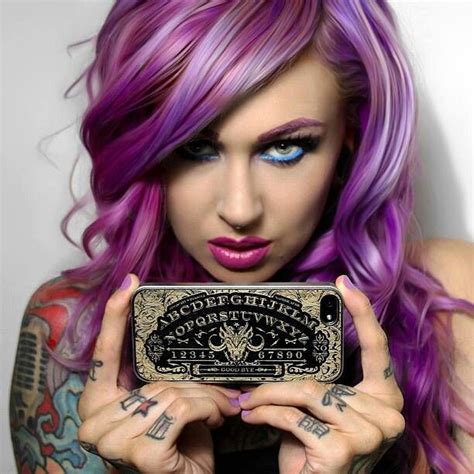 emily dear heart hair doo purple tattoos purple hair