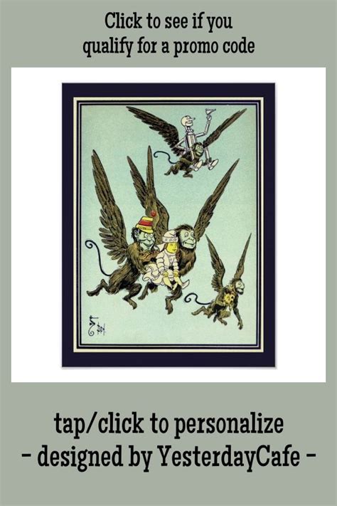 Vintage Wizard Of Oz Flying Monkeys With Dorothy Poster Zazzle