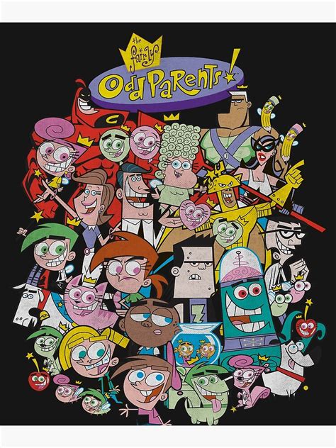 Nickelodeon The Fairly Oddparents Total Character Poster For Sale By