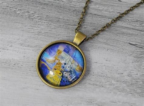 Pendant With Graphic Graphic Art Abstract Pendant Jewelry