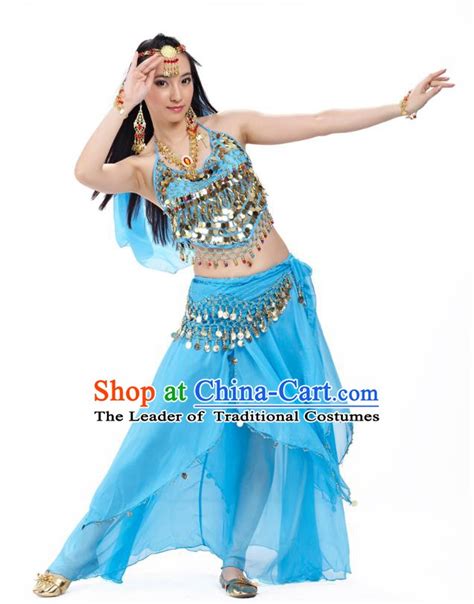 Top Indian Belly Dance India Traditional Raks Sharki Yellow Dress