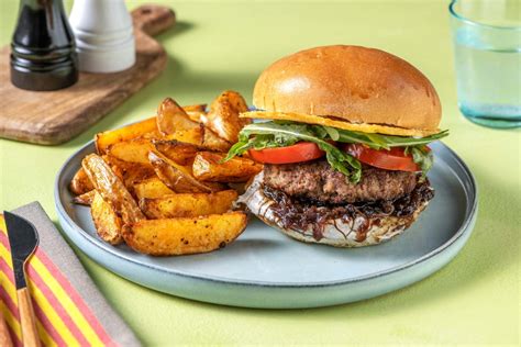 Beef Burger And Wedges Recipe Hellofresh