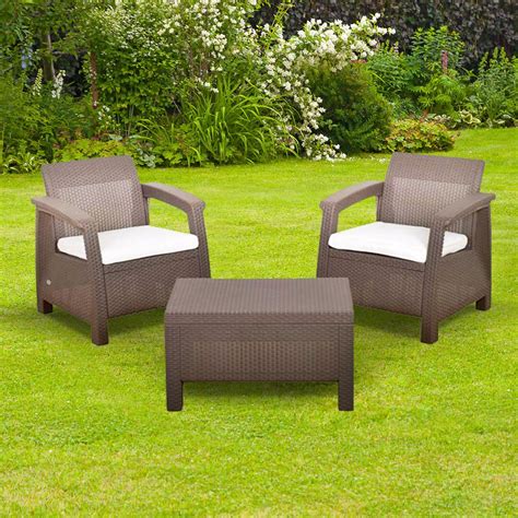 Same day delivery 7 days a week £3.95, or fast store collection. Buy Keter Corfu Balcony Rattan Set with 2 Seats and Square ...