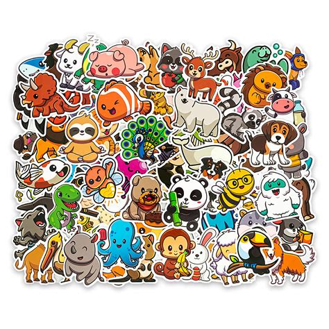 Buy 100 Pcs Cute Little Animal Aesthetic Vinyl Waterproof Sticker Packs