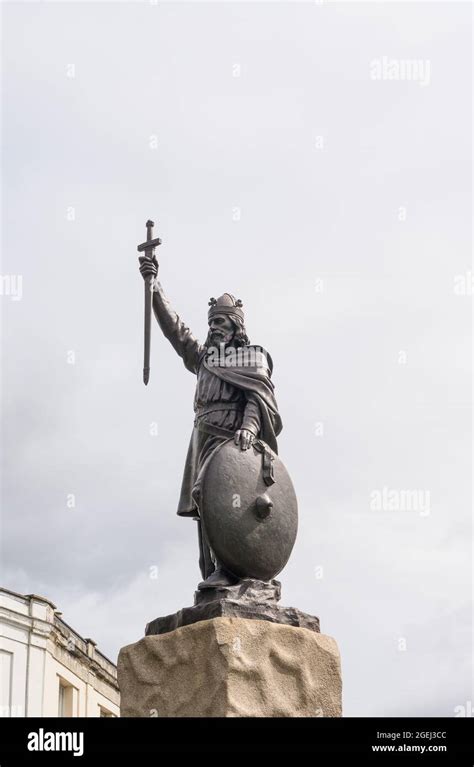 Statue Of King Alfred The Great Which Stands In The Broadway