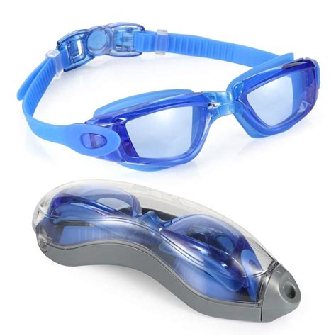 Swim Goggles Swimming Goggles With Attached Ear Plugs Clear Anti Fog Lenses Underwater Glasses